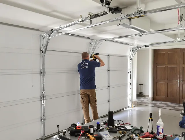 Fairfield Garage Door Repair certified technician performing precision garage door repair in Fairfield