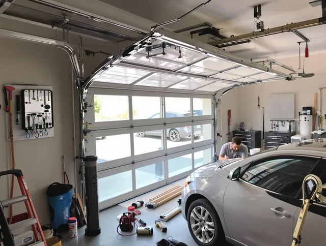 Garage door noise reduction service by Fairfield Garage Door Repair in Fairfield